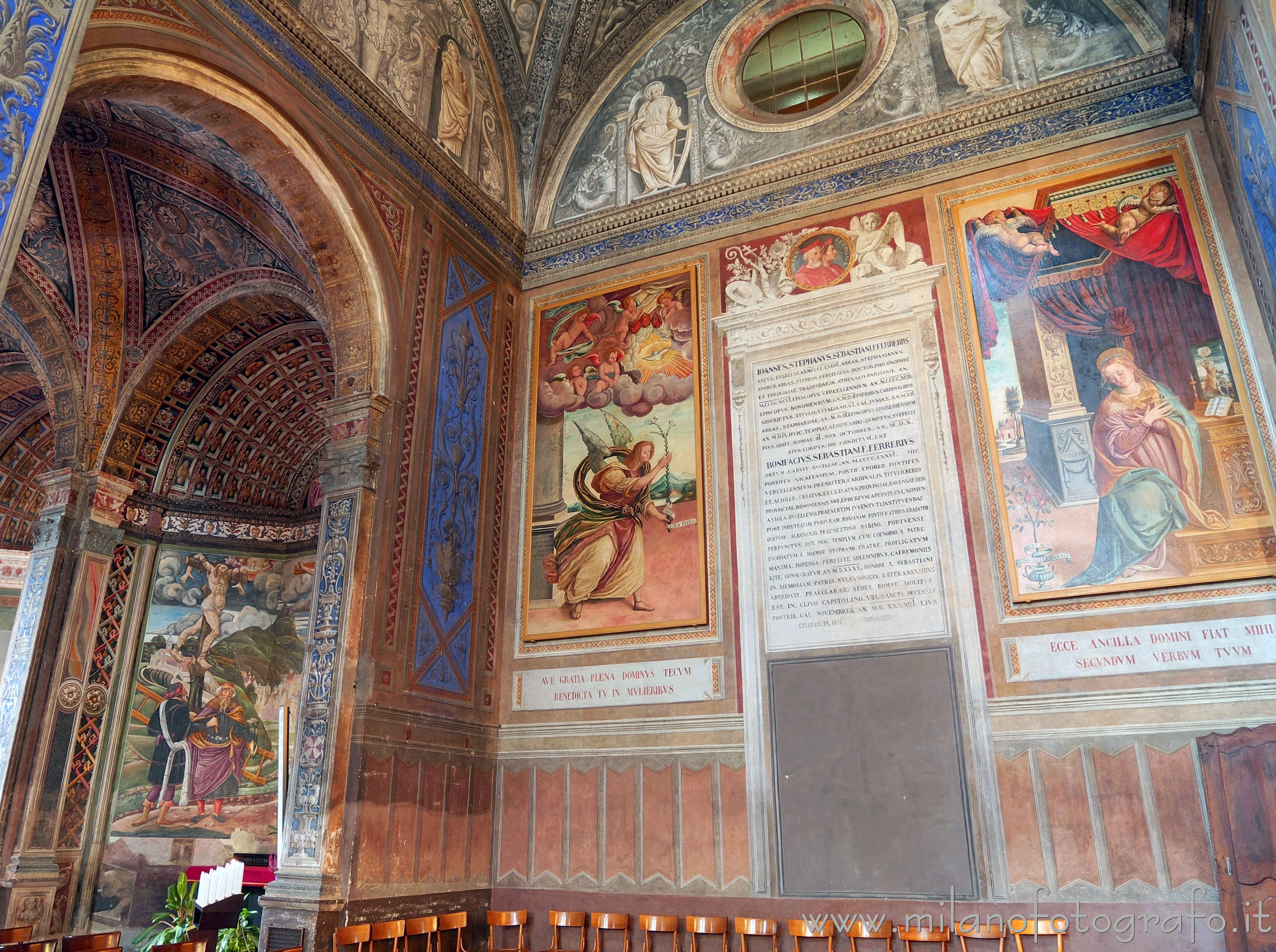 Biella (Italy) - Left transept arm and Chapel of the Crucifixion in the Basilica of San Sebastiano